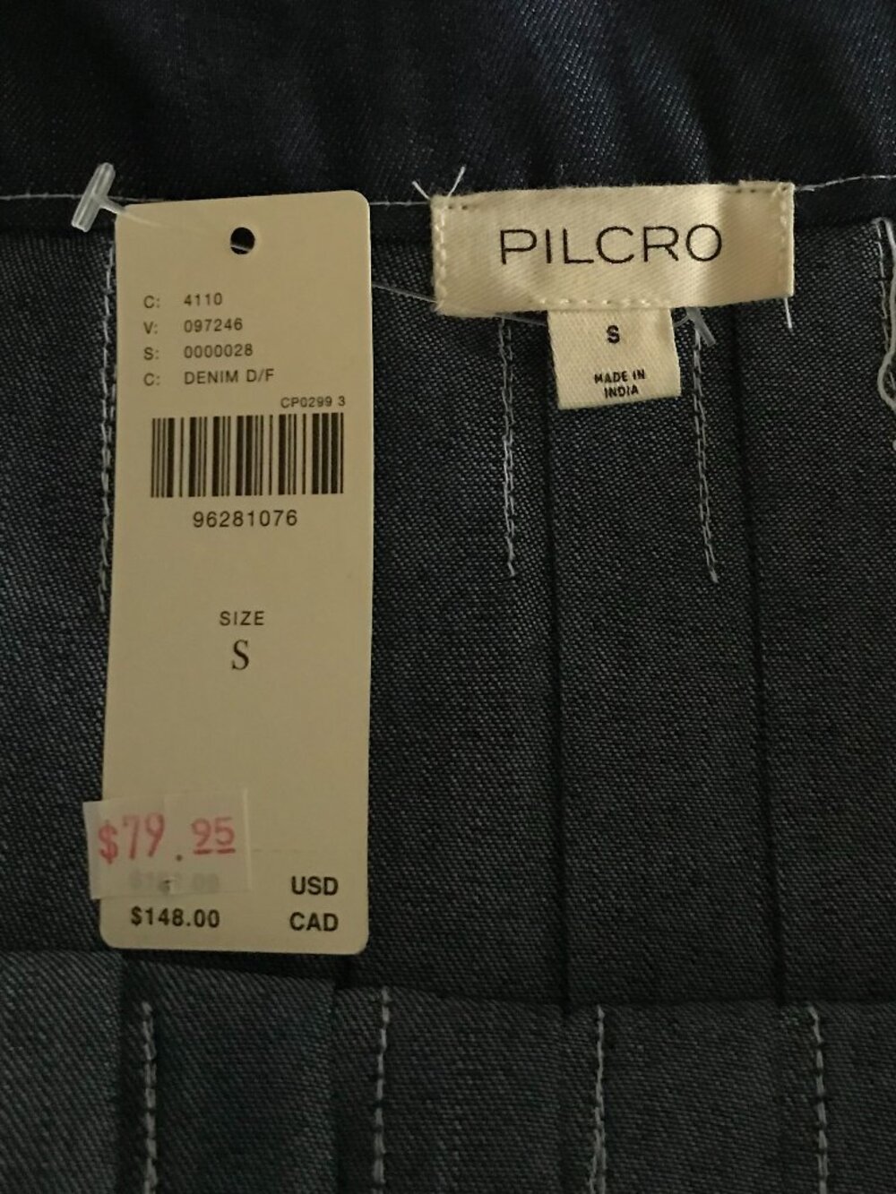 Pilcro by Anthropologie Sleeveless Harness Denim Blouse - Size S - Picture 13 of 15
